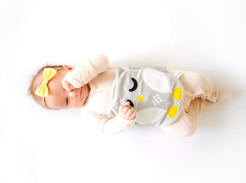 Bebon Baby Colic, Gas and Upset Stomach Relief, Baby Heated Tummy Wrap for Newborns - Belly Hugger - Infant Swaddling Belly Belt, Heating Pad with Soothing Warmth for Fussy Infants (Grey-White) - Image 3